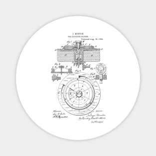 Tire Expanding Machine Vintage Patent Hand Drawing Magnet